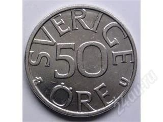 Лот: 108675. Фото: 1. Швеция. 50 оре 1983г. Европа