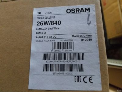 Лот: 14451260. Фото: 1. Лампа Osram G24d-3. Лампочки