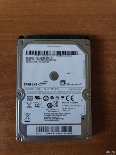 Лот: 18149659. Фото: 1. Жесткий диск Seagate Samsung 500... Жёсткие диски (HDD)