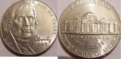 Лот: 10048. Фото: 1. 5 центов США 2007года. Красноярск