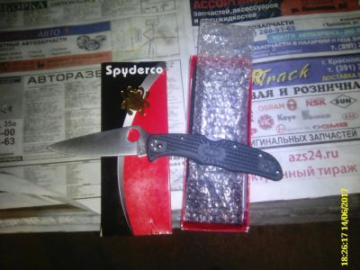 Лот: 9838883. Фото: 1. Spyderco Endura 4 C10P GRE ZDP-189. Ножи, топоры