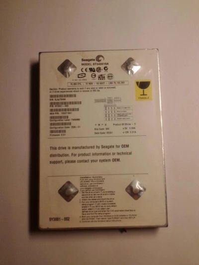 Лот: 5439490. Фото: 1. Seagate HDD 40Gb IDE (ST340015A... Жёсткие диски (HDD)