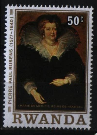Лот: 11339841. Фото: 1. Руанда 1977г - Рубенс - чистая. Марки