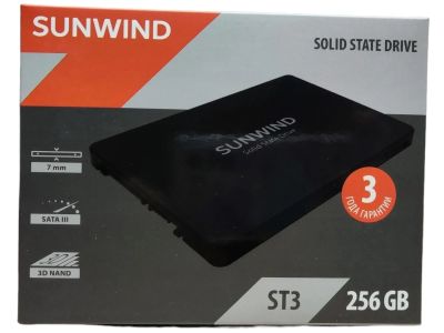 Лот: 21560241. Фото: 1. Диск SSD 2.5" 256GB Sunwind ST3. SSD-накопители