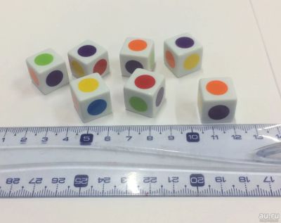 Лот: 13621767. Фото: 1. Кубик D6, 12 мм, разноцветные... Настольные игры, карты