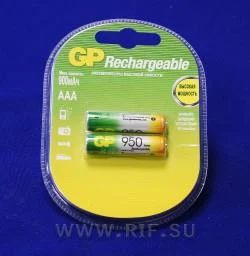 Лот: 3161002. Фото: 1. Акумуляторная батарея GP 950mAh... Батарейки, аккумуляторы, элементы питания