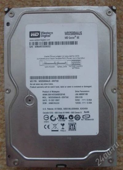 Лот: 2682338. Фото: 1. Жесткий диск 250Гб WD. Жёсткие диски (HDD)