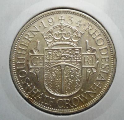 Лот: 9805512. Фото: 1. Южная Родезия 1/2 кроны 1934 г... Африка