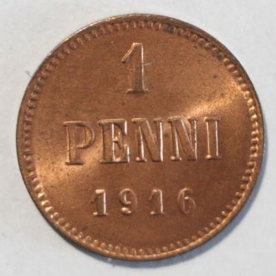Лот: 10013954. Фото: 1. 1 пенни 1916 год. Россия до 1917 года