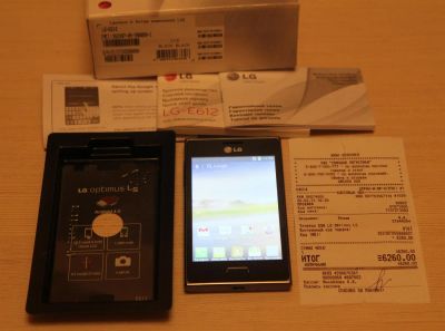 Лот: 3778758. Фото: 1. LG Optimus L5 E612 (полный комплект... Смартфоны