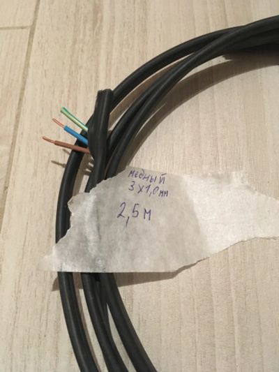 Лот: 16644085. Фото: 1. Кабель ВВГ-Пнг 3х1,0 мм остаток... Провода, кабели