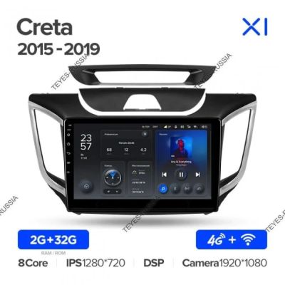 Лот: 20758653. Фото: 1. Магнитола Teyes X1 Hyundai Creta... Автомагнитолы