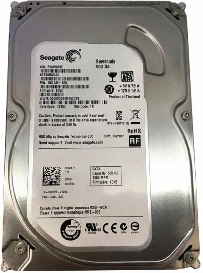 Лот: 23272974. Фото: 1. Жесткий диск Seagate 500Gb (ST500DM002... Жёсткие диски (HDD)