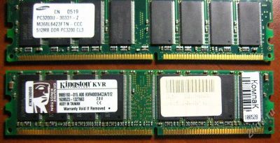 Лот: 717042. Фото: 1. Память DDR1 512mb pc3200. Оперативная память