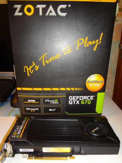 Лот: 3120206. Фото: 1. 2Gb GeForce GTX 670 ZOTAC 256bit... Видеокарты
