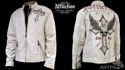 Лот: 4572131. Фото: 1. Affliction куртка кожанная. Верхняя одежда