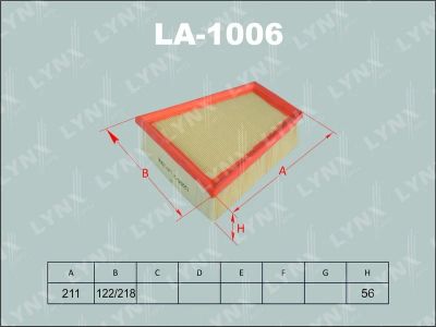 Лот: 13356859. Фото: 1. Lynx LA-1006 Воздушный фильтр. Расходные материалы