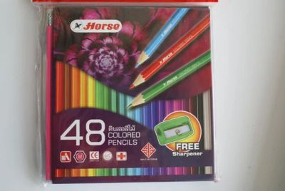 Лот: 6696900. Фото: 1. карандаши цветные 48 штук Horse... Краски, карандаши, мелки