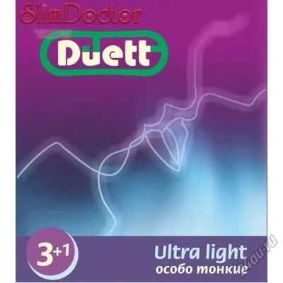 Лот: 5561853. Фото: 1. Презервативы Duett 3+1 Ultra light... Презервативы