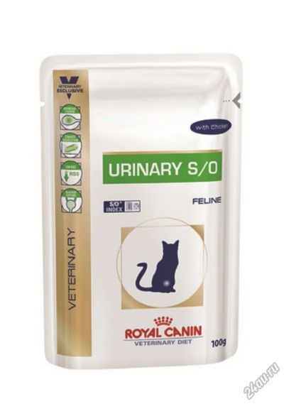 Лот: 6358744. Фото: 1. Royal Canin Urinary S/O 100 гр... Корма