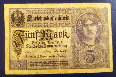 Лот: 19573171. Фото: 1. Германия (Кайзер) 5 марок 1917... Германия и Австрия