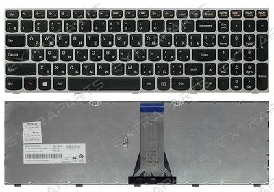 Лот: 16351465. Фото: 1. Клавиатура Lenovo G50-30 серебро. Клавиатуры для ноутбуков