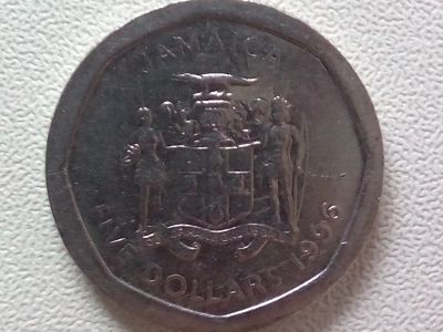 Лот: 15035581. Фото: 1. Монета Ямайки 5 долларов. Америка