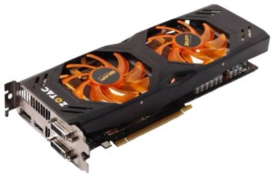 Лот: 5391399. Фото: 1. Zotac GTX680 2048MB AMP разогнанная. Видеокарты