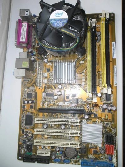 Лот: 8558920. Фото: 1. Мат.плата Asus P5KPL G31+процессор... Материнские платы