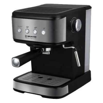 Лот: 24468595. Фото: 1. Кофеварка рожковая Brayer BR1114. Чайники, кофемашины, кулеры