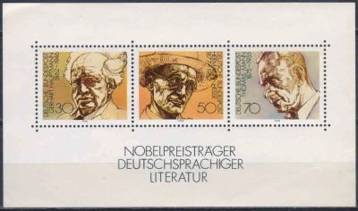Лот: 23305381. Фото: 1. 1978. Германия. Лауреаты Нобелевской... Марки