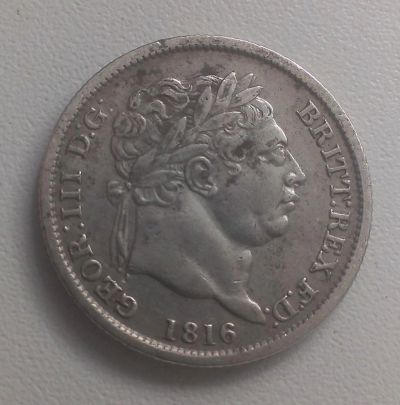 Лот: 7628444. Фото: 1. 1 шиллинг 1816г Георг III. Великобритания и острова