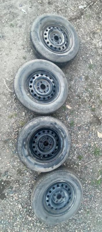 Лот: 20996391. Фото: 1. Летние колеса Bridgestone 155... Шины на дисках