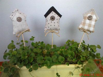 Лот: 835559. Фото: 1. Скворечники на палочках 3 шт. Другое (ручная работа)