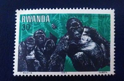 Лот: 21067105. Фото: 1. Руанда 1983 Горные гориллы SW-1242. Марки