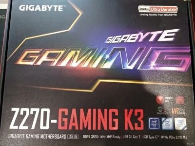 Лот: 16758687. Фото: 1. Материнская плата Gigabyte GA-Z270-Gaming... Материнские платы