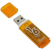 Лот: 7826233. Фото: 1. USB Флешка на 16GB SmartBuy Glossy... USB-флеш карты