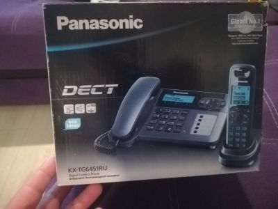 Лот: 16644060. Фото: 1. Беспроводной телефон Panasonic... DECT и радиотелефоны