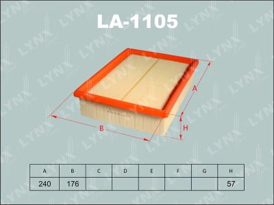 Лот: 13356910. Фото: 1. Lynx LA-1105 Воздушный фильтр. Расходные материалы
