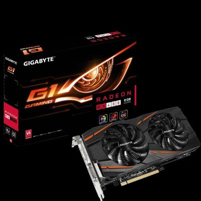 Лот: 9841195. Фото: 1. Видеокарта Gigabyte Radeon RX480... Видеокарты