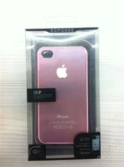 Лот: 1081546. Фото: 1. Чехол для iPhone 4 SGP CASE (Розовый... Чехлы, бамперы
