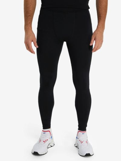 Лот: 22413288. Фото: 1. Тайтсы мужские Reebok, Черный. Другое (спортивная одежда)