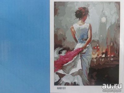 Лот: 8085708. Фото: 1. Картина рисование по номерам Девушка... Холсты чистые