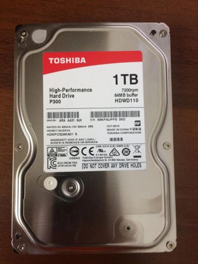 Лот: 10188777. Фото: 1. HDD Toshiba 1TB. Жёсткие диски (HDD)