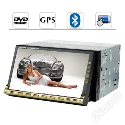 Лот: 472354. Фото: 1. Автомобильная DVD система с сенсорным... Автомагнитолы