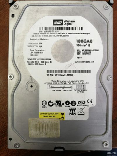 Лот: 13859623. Фото: 1. HDD WD 160gb. Жёсткие диски (HDD)