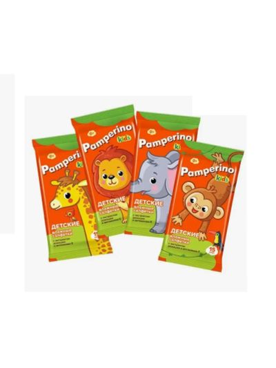 Лот: 25378979. Фото: 1. Салфетки влажные Pamperino №15... Средства личной гигиены 