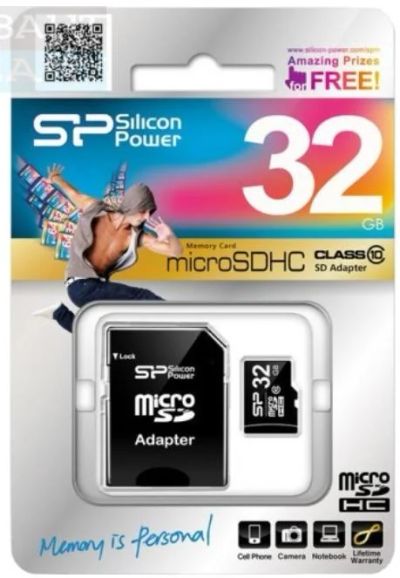Лот: 4523109. Фото: 1. 1 MicroSD / SDHC 32 GB Карта памяти... Карты памяти