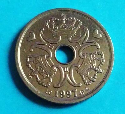 Лот: 22227612. Фото: 1. Дания 2 кроны 1997 Маргрете II. Европа