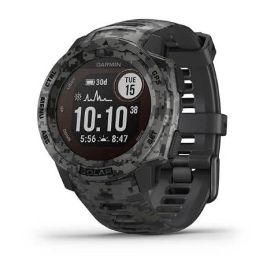Лот: 16659540. Фото: 1. Garmin Instinct Solar Camo Graphite. Смарт-часы, фитнес-браслеты, аксессуары